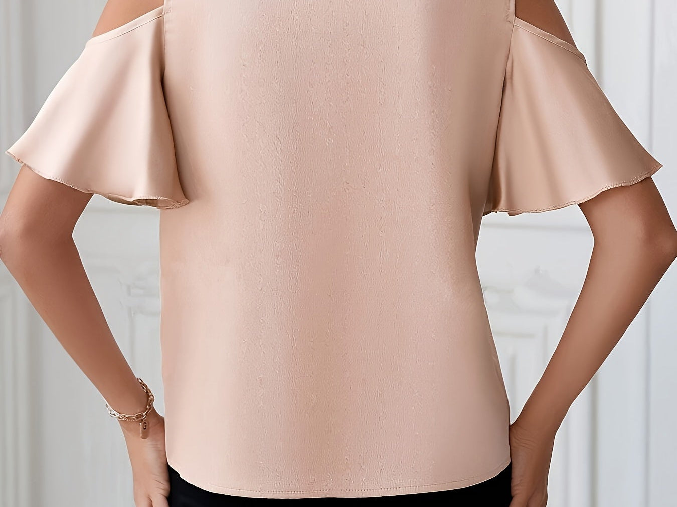 Off-Shoulder Lace-Trim Top back
