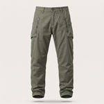 Barrett - Men's Cotton Utility Cargo Pants with Multiple Pockets - Army Green