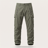 Barrett - Men's Cotton Utility Cargo Pants with Multiple Pockets - Army Green