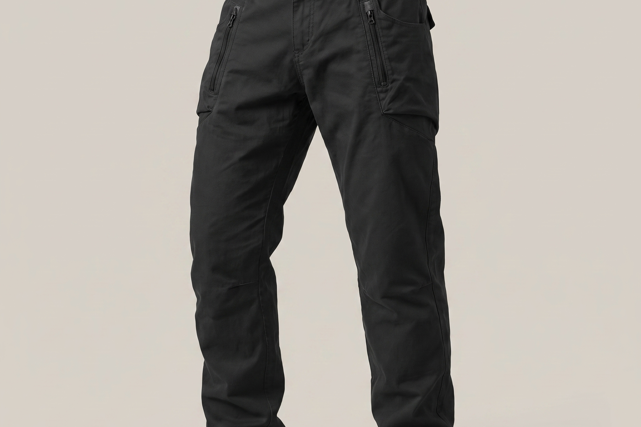 Barrett - Men's Cotton Utility Cargo Pants with Multiple Pockets - Black