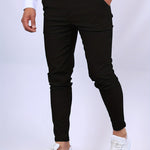 Bastian - Men's Skinny Fit Stretch Chinos - Black