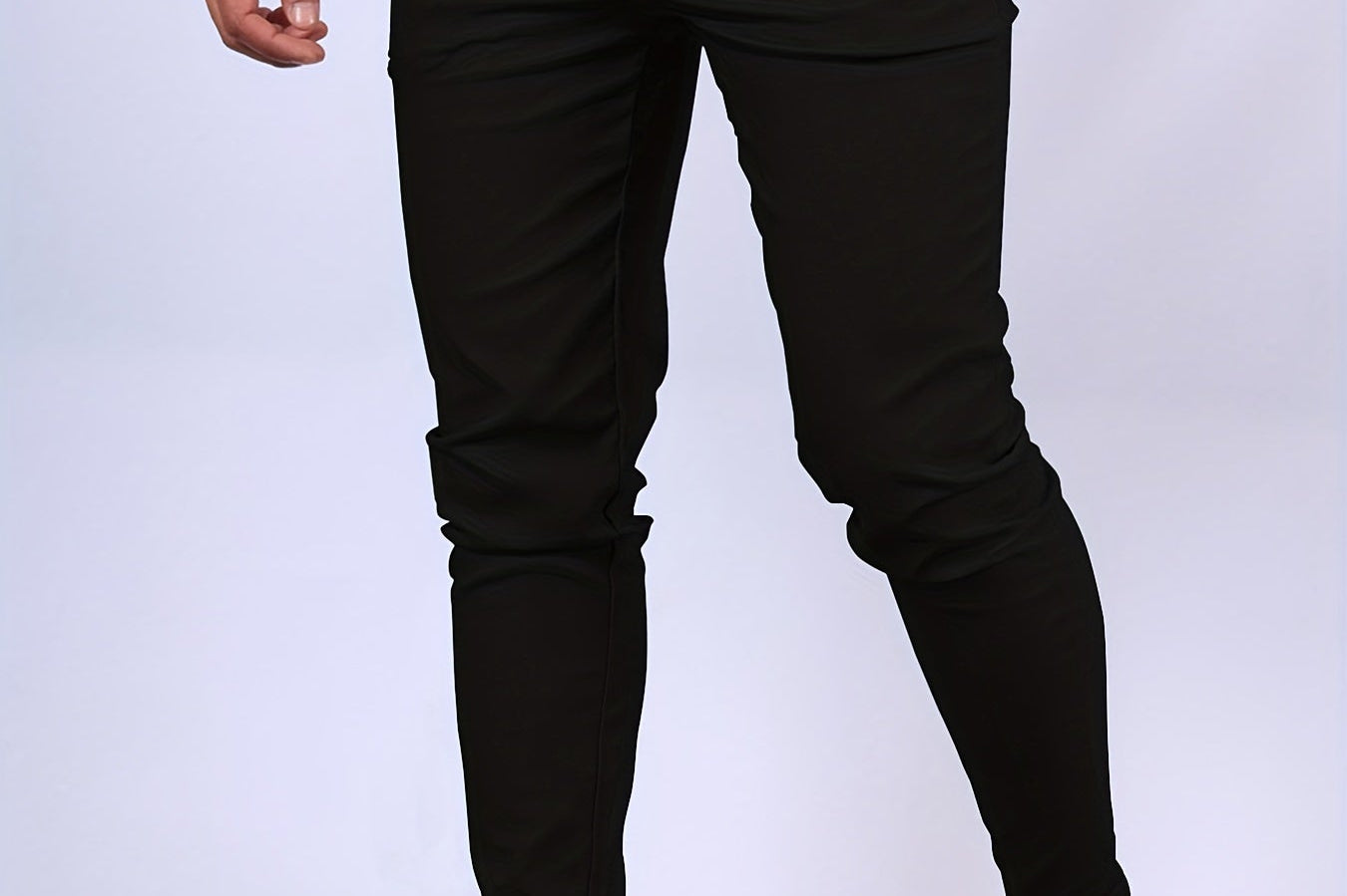 Bastian - Men's Skinny Fit Stretch Chinos - Black
