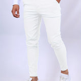Bastian - Men's Skinny Fit Stretch Chinos - White