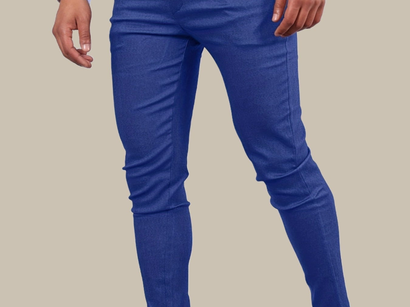 Bastian - Men's Skinny Fit Stretch Chinos - Blue