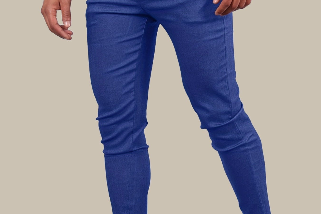 Bastian - Men's Skinny Fit Stretch Chinos - Blue