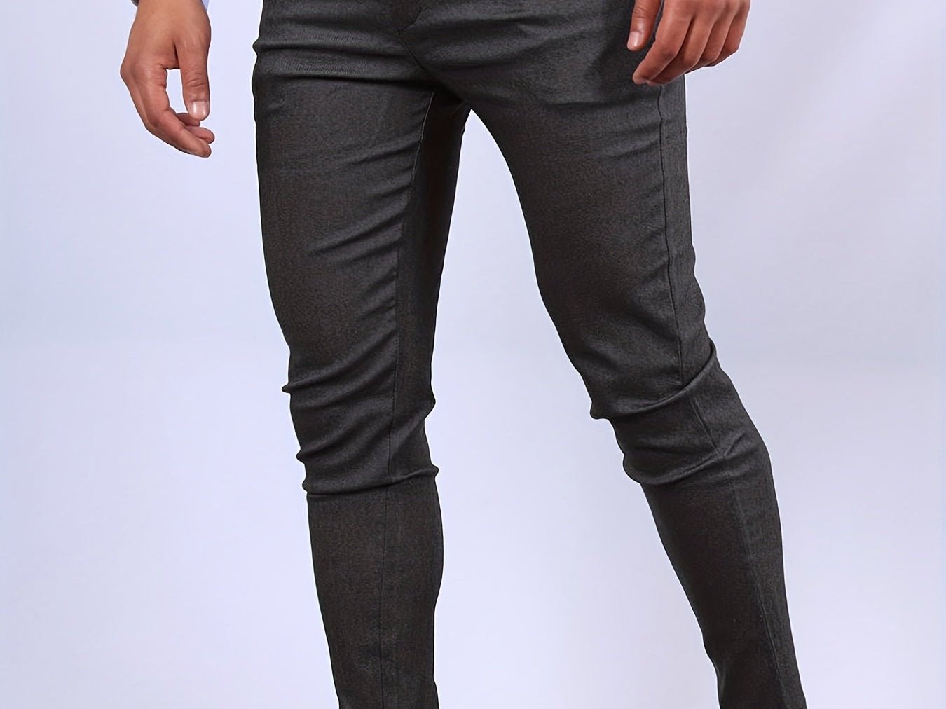 Bastian - Men's Skinny Fit Stretch Chinos - Gray