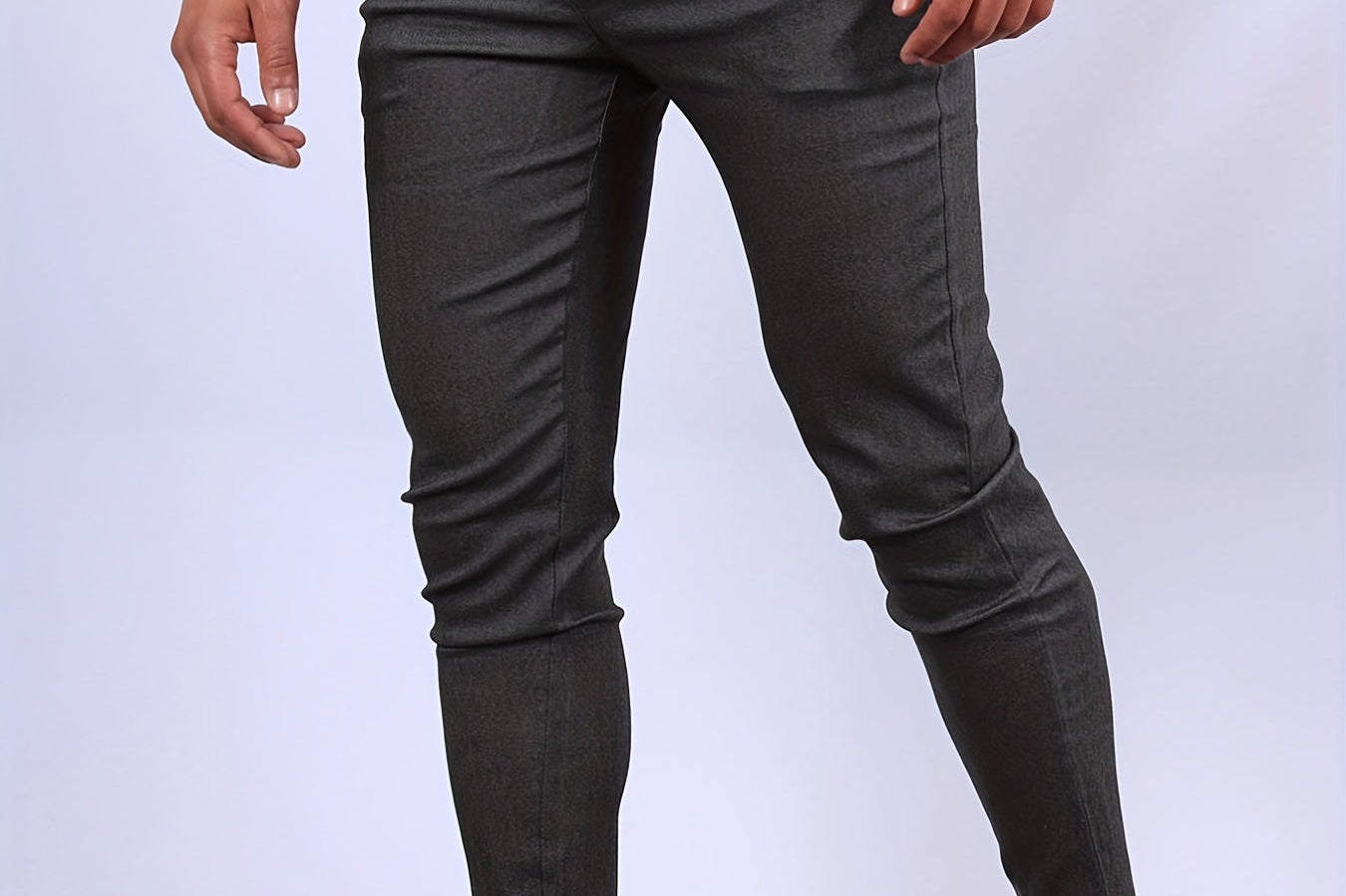 Bastian - Men's Skinny Fit Stretch Chinos - Gray