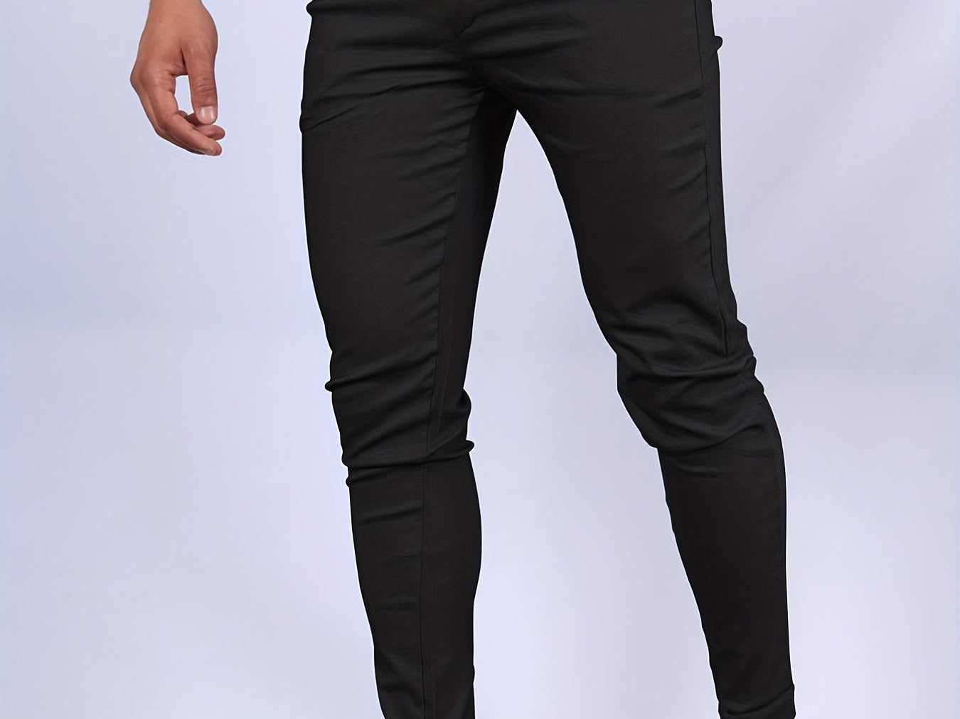 Bastian - Men's Skinny Fit Stretch Chinos - Dark Gray