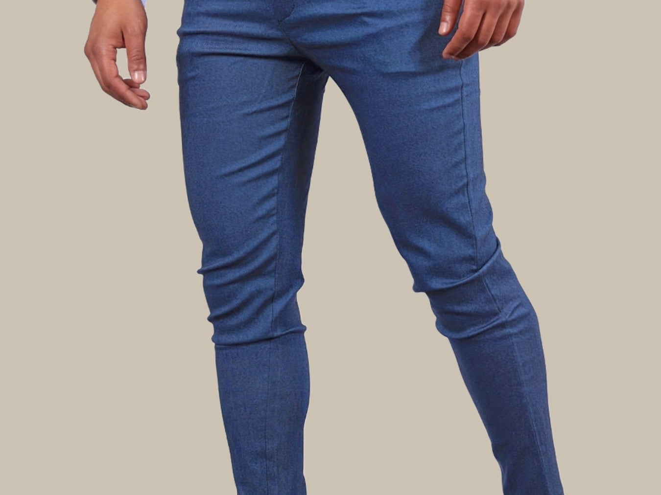 Bastian - Men's Skinny Fit Stretch Chinos - Royal Blue