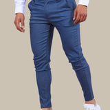 Bastian - Men's Skinny Fit Stretch Chinos - Royal Blue