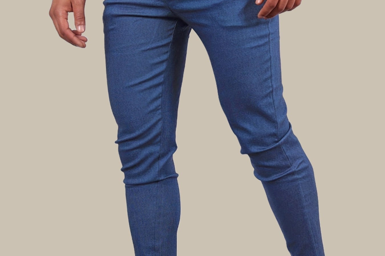 Bastian - Men's Skinny Fit Stretch Chinos - Royal Blue
