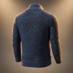 Beckett - Men's Quilted Panel Knit Zip Jacket with Stand Collar