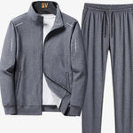 Booker - Men's Zip-Up Jacket and Jogger Tracksuit Set - Grey
