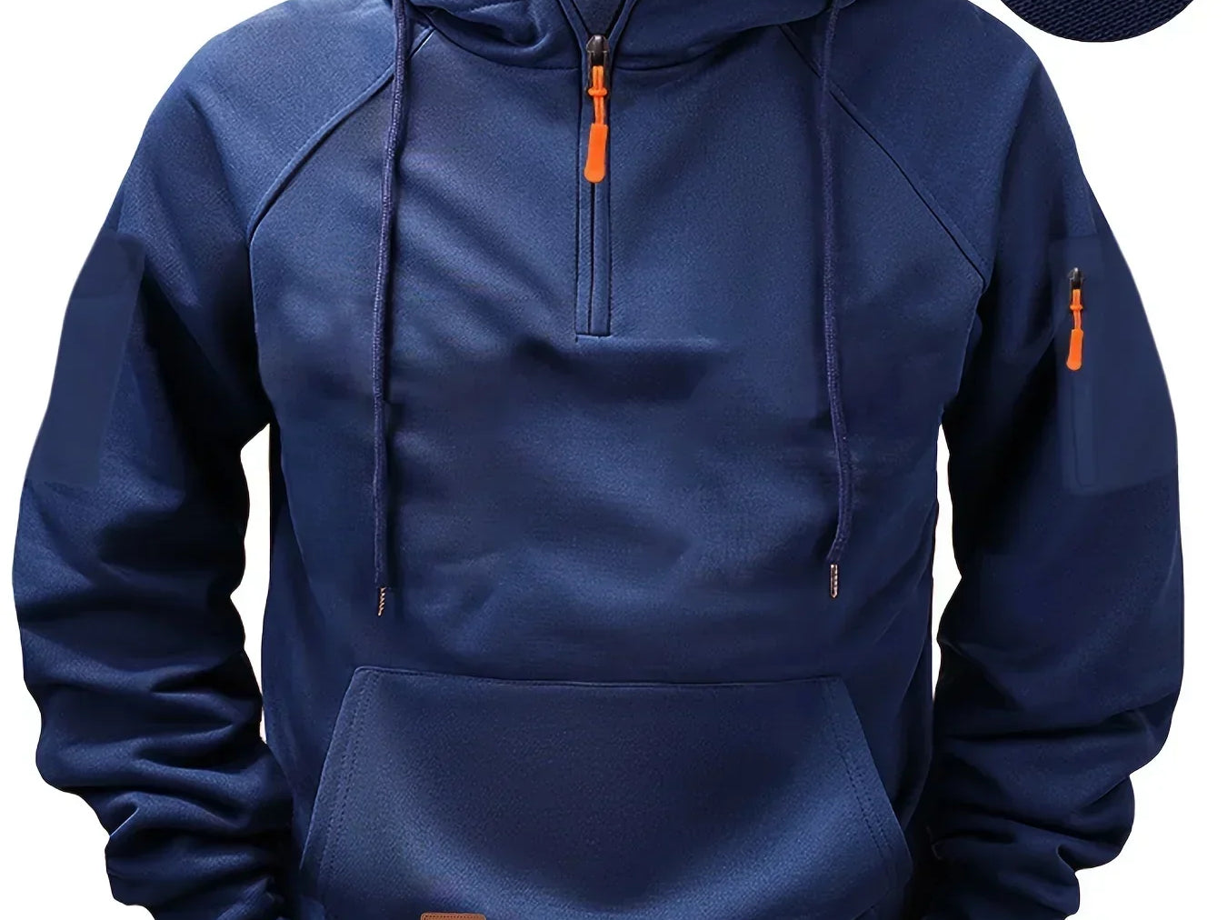 Bowen - Men's Lightweight Full-Zip Hoodie - Navy Blue