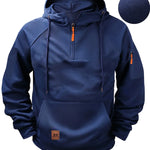 Bowen - Men's Lightweight Full-Zip Hoodie - Navy Blue