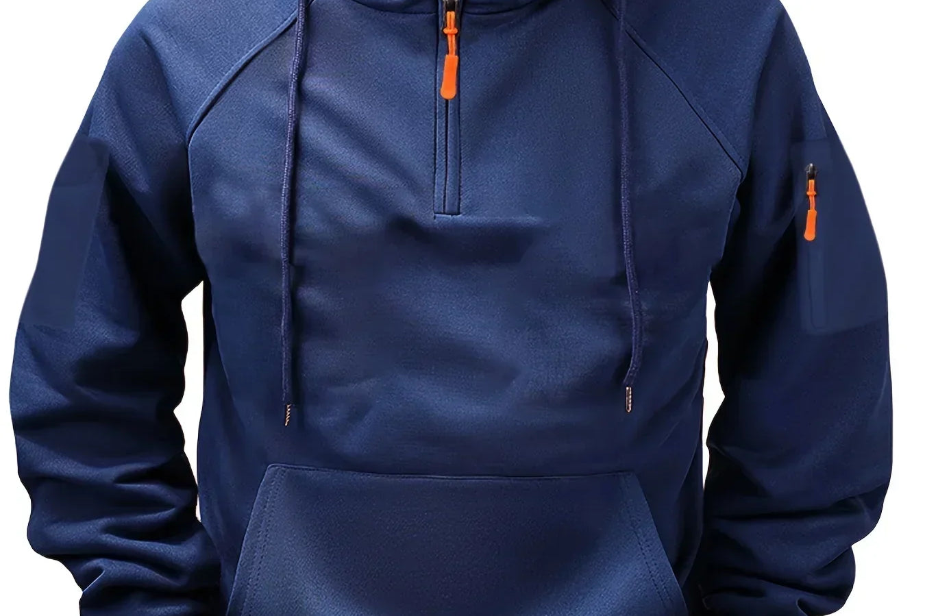 Bowen - Men's Lightweight Full-Zip Hoodie - Navy Blue