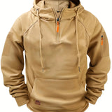 Bowen - Men's Lightweight Full-Zip Hoodie - Khaki