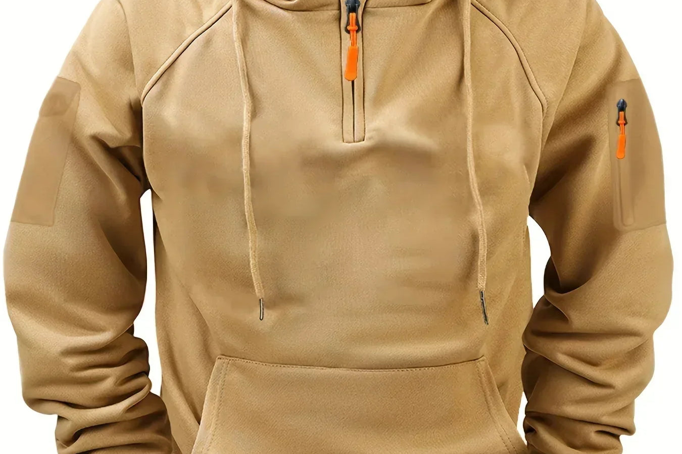 Bowen - Men's Lightweight Full-Zip Hoodie - Khaki