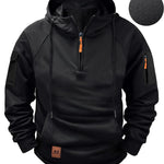 Bowen - Men's Lightweight Full-Zip Hoodie - Black