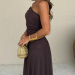 Brigid - Women's Long Mesh Overlay Ceremony Dress
