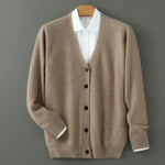 Bruce - Men's V Neck Button Front Knit Cardigan