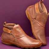 Caelia - Women's Orthopedic Ankle Boots with Supportive Sole - Brown