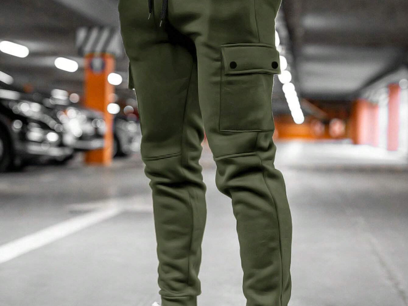 Calder - Men's Cargo Jogger Trousers with Drawstring Waist