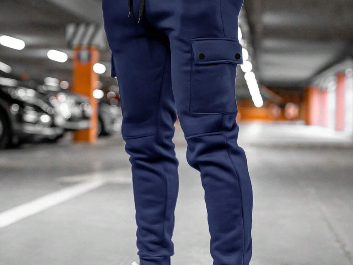 Calder - Men's Cargo Jogger Trousers with Drawstring Waist