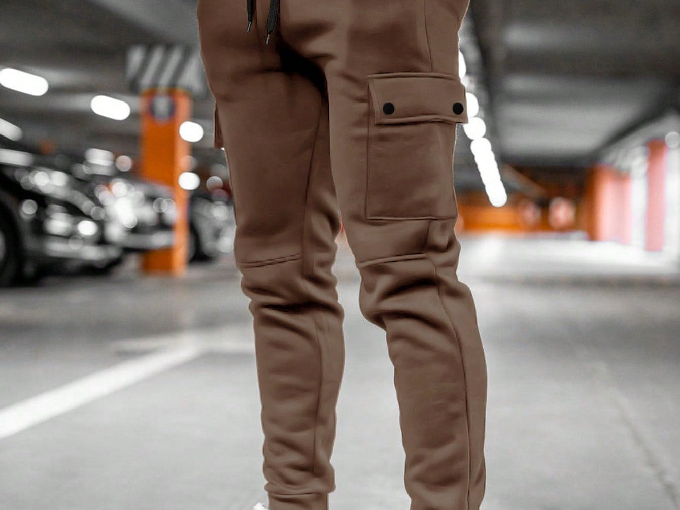 Calder - Men's Cargo Jogger Trousers with Drawstring Waist