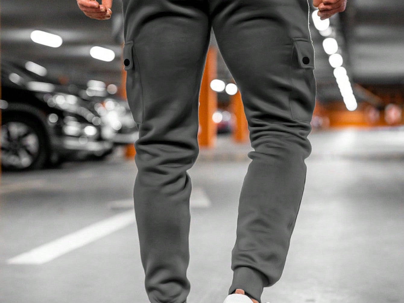 Calder - Men's Cargo Jogger Trousers with Drawstring Waist