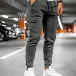 Calder - Men's Cargo Jogger Trousers with Drawstring Waist