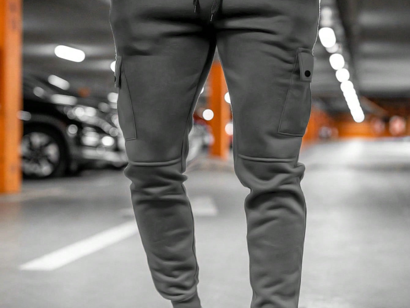 Calder - Men's Cargo Jogger Trousers with Drawstring Waist
