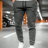 Calder - Men's Cargo Jogger Trousers with Drawstring Waist