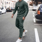 Caspian - Men's Long Sleeve Top and Jogger Set - Green
