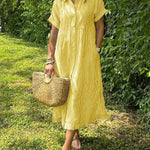 Flowy Maxi Dress - Yellow