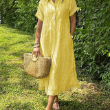 Flowy Maxi Dress - Yellow