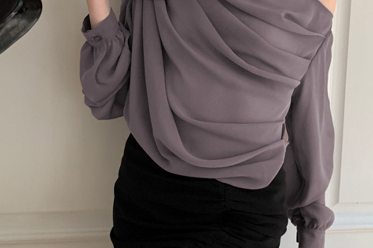 Women's Chiffon Off-Shoulder Blouse | Airy Romantic Blouse