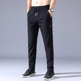 Chris - Men's Lightweight Jogger Pants with Elastic Waistband - Black