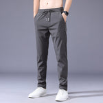 Chris - Men's Lightweight Jogger Pants with Elastic Waistband - Gray