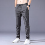 Chris - Men's Lightweight Jogger Pants with Elastic Waistband - Gray