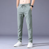 Chris - Men's Lightweight Jogger Pants with Elastic Waistband - Light Green
