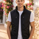 Cillian - Men's Lightweight Windproof Outdoor Zip Vest - Black