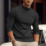 Clay - Men's Ribbed Crew Neck Knit Sweater - Gray