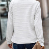 Cliodhna - Women's Half-Zip Knit Pullover with Stand Collar