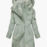Clodagh - Women's Quilted Hooded Winter Coat - Green