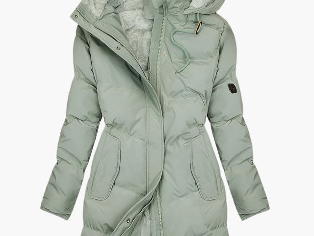 Clodagh - Women's Quilted Hooded Winter Coat - Green