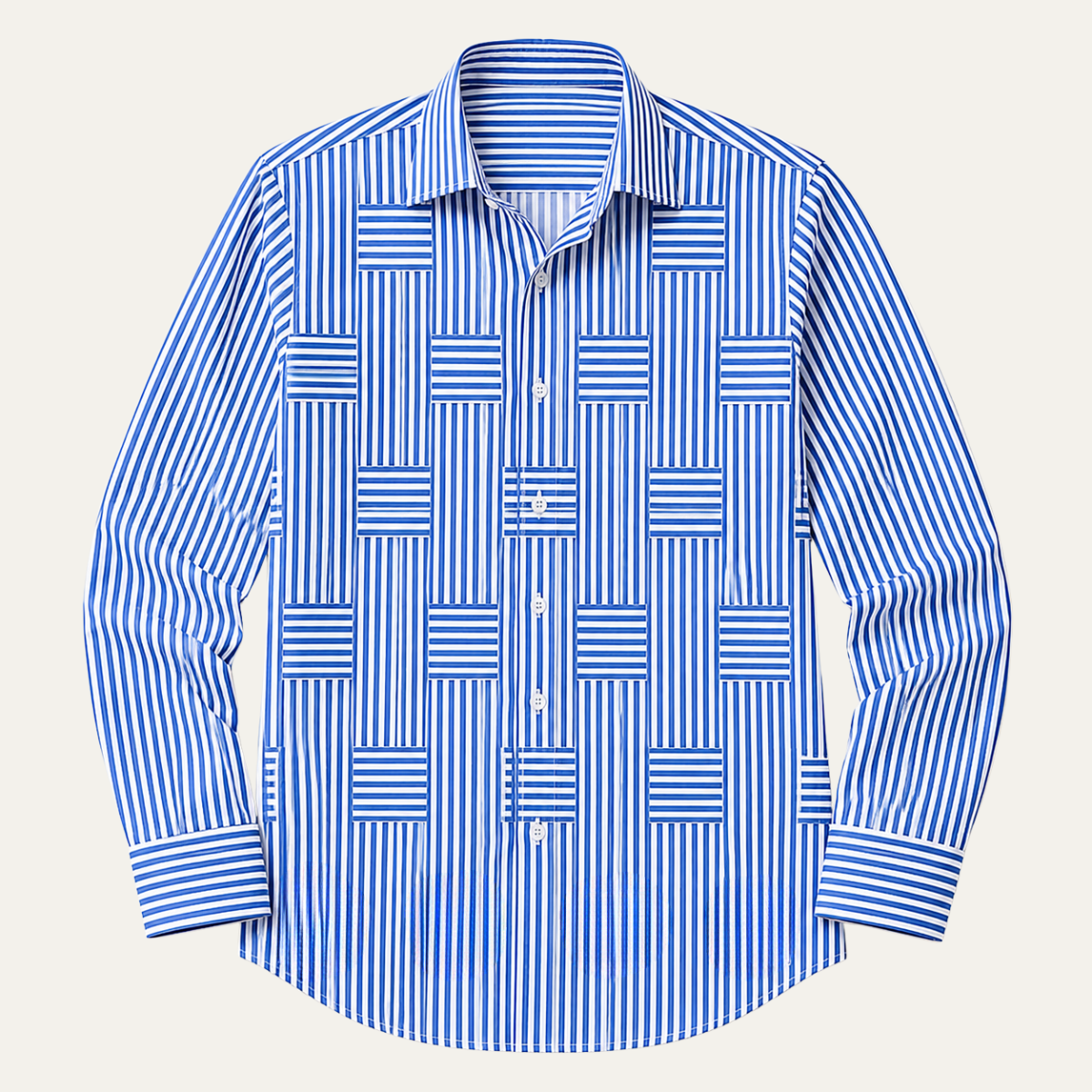 Dan - Men's Striped Wrinkle Resistant Button Up Shirt