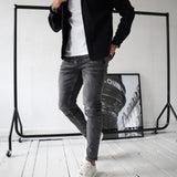 Darren - Men's Lightweight Overshirt Jacket with Chest Pockets - Black