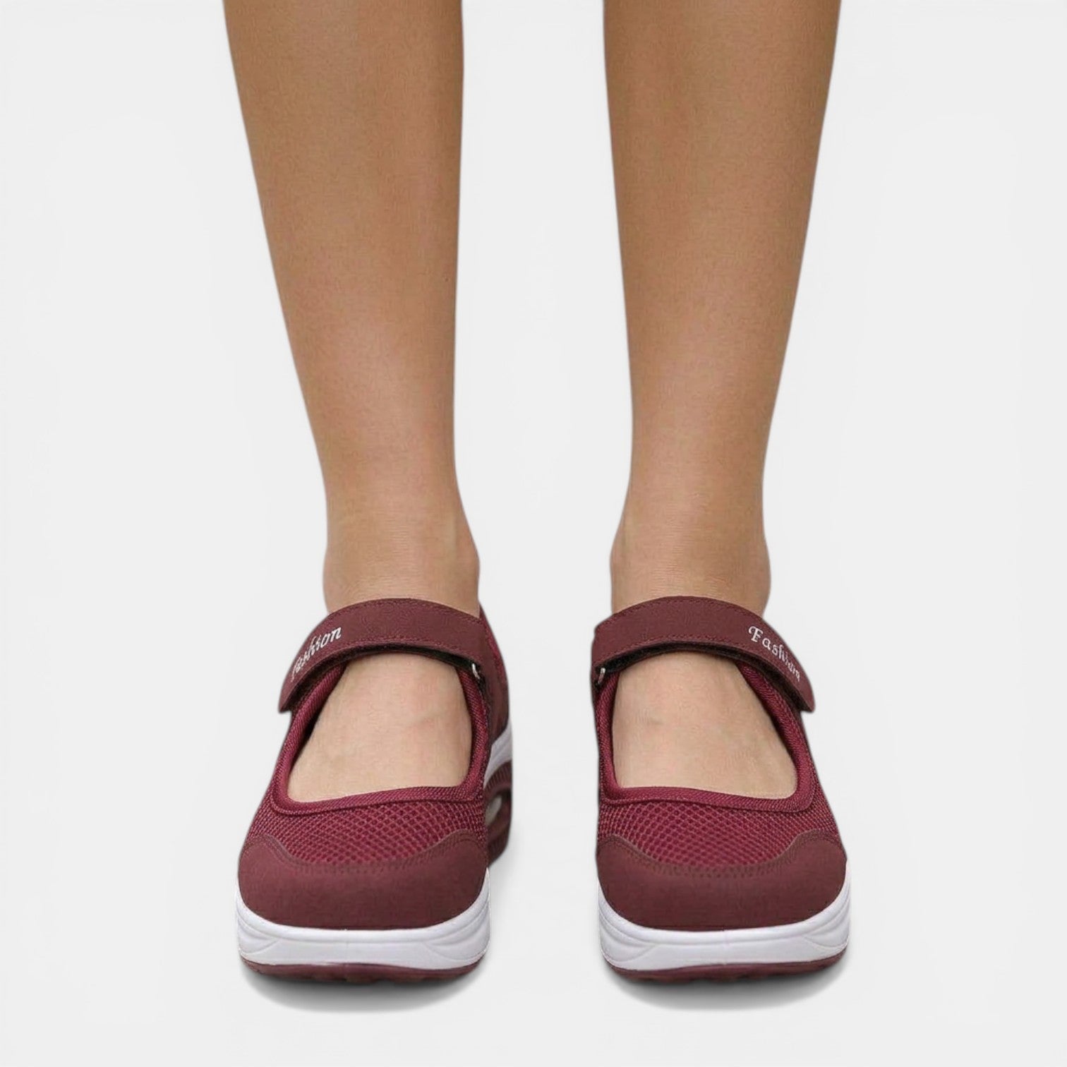 Delaina - Women's Mary Jane Mesh Sneakers with Adjustable Strap