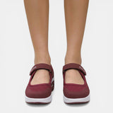 Delaina - Women's Mary Jane Mesh Sneakers with Adjustable Strap